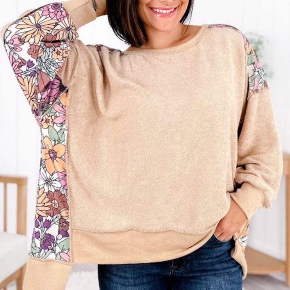 *NWT* BiBi oversized French terry pullover
